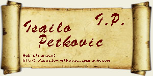 Isailo Petković vizit kartica
